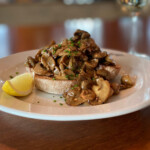 Mushrooms on toast breakfast